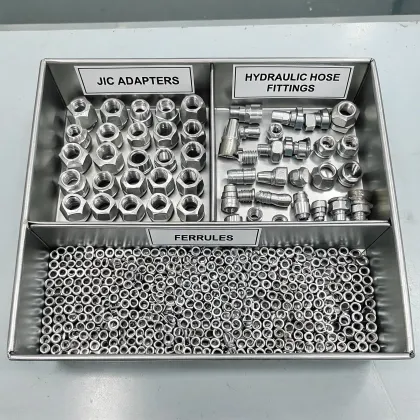 Hydraulic fittings tray